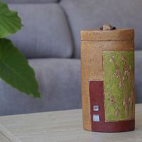 jarron_decorativo_resina_verde_rojo_rustico_seyart_1